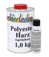 Polyesterharz spritzbar inkl. H&auml;rter 1,0 kg | Harz spr&uuml;hen 1000 g GFK spritzen l
