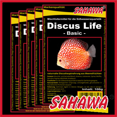  5x100g aus 3 verschiedene Sorten Diskusfutter Fischfutter Frostfutter SAHAWA