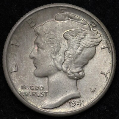 1941-D Mercury Silver Dime BU *UNCIRCULATED* MS F.S.B. E298 T