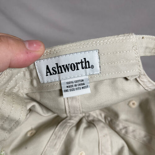 Auxiliary Sommer Golf klassische Mütze Herren Einheitsgröße beige Strapback Kappe Ashworth - Bild 8 von 10