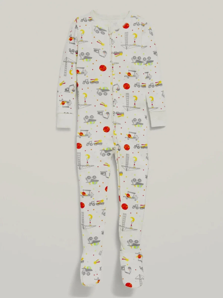 OLD NAVY BABY TODDLER BOY 1PC TRUCKS SPACE COTTON FOOTIE FOOTED