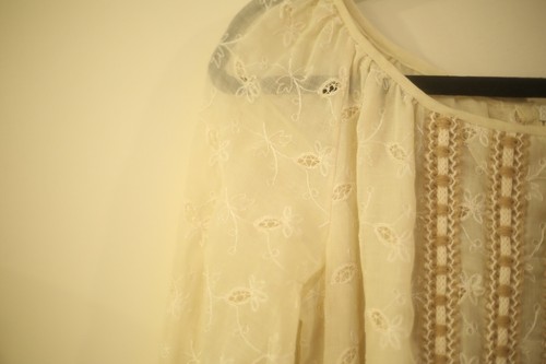 Vintage Jack Bryan Women's Size Small? Prarie Dress Long Sleeve Brown Ivory - Picture 6 of 12