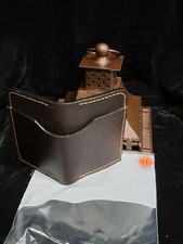 Genuine Leather Hand Made,hand stitched,bifold wallet,mid size,vertical 91 new