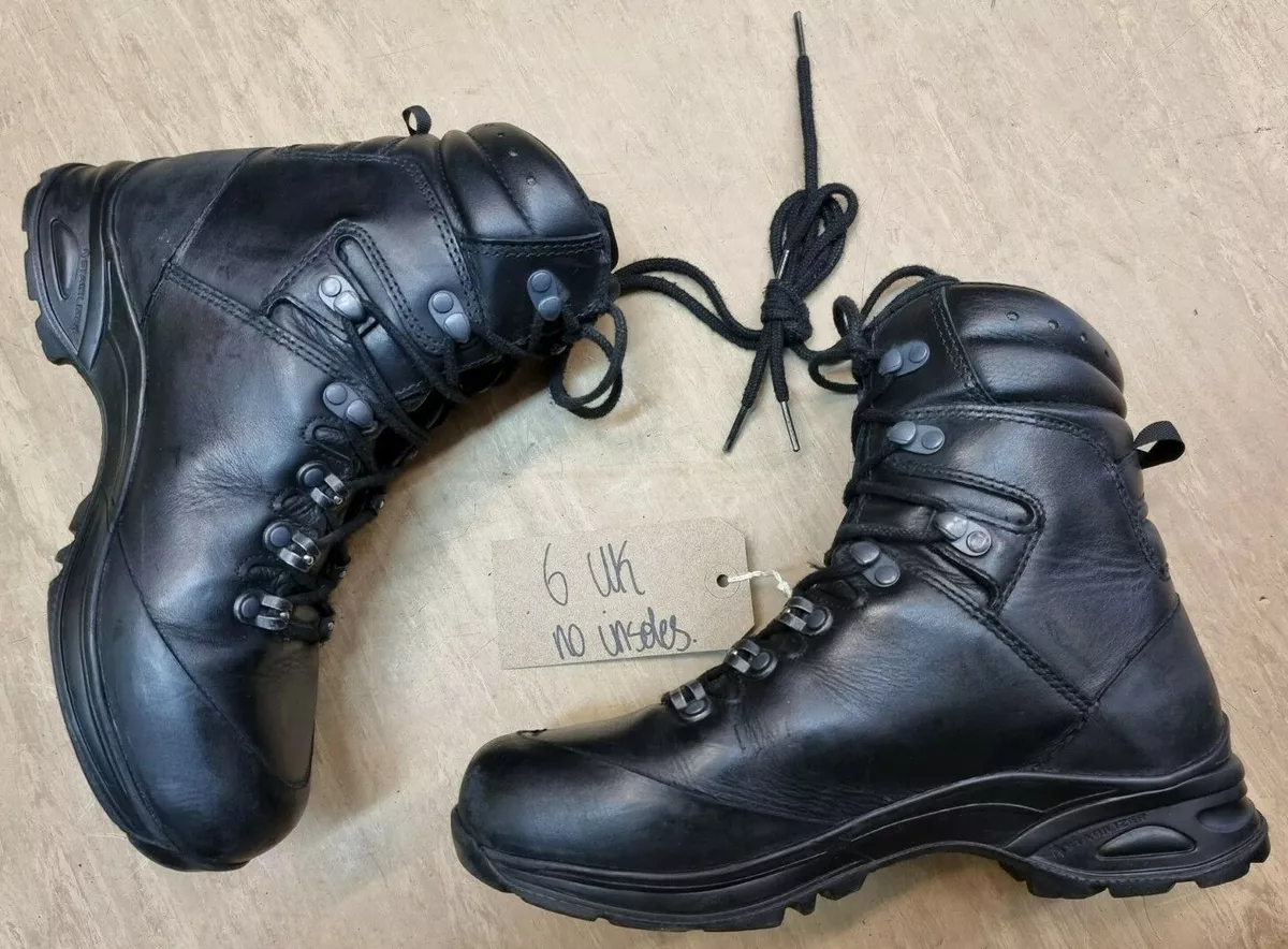 Haix German Army SF Issue Black Leather GoreTex Vibram Combat Boots 6 UK 406