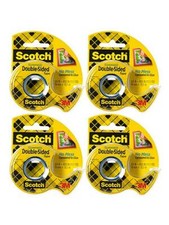 Scotch Removable Double-Sided Tape - 3 4 in. x 400 in. roll 667 - PACK OF 4 