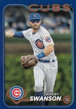 DANSBY SWANSON TOPPS ROYAL BLUE PARALLEL CHICAGO CUBS #164 2024 24