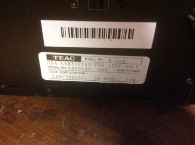 TEAC R-560 Stereo Cassette Deck | eBay