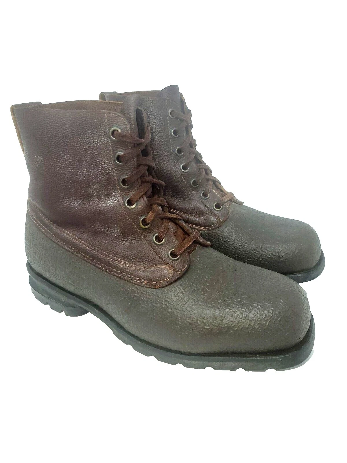 Botas militares/granjera Marrón Zapatos vintage para hombres