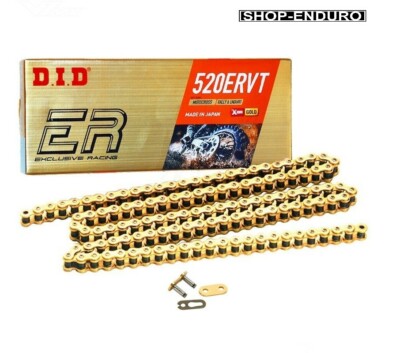 DID ERVENT X Ring O Ring Goldkette 520x120 Glieder Husqvarna TE125 TE150 TE250 TE300
