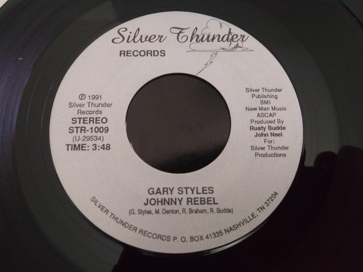 Gary Styles - Johnny Rebel NM Original 45RPM Silver Thunder