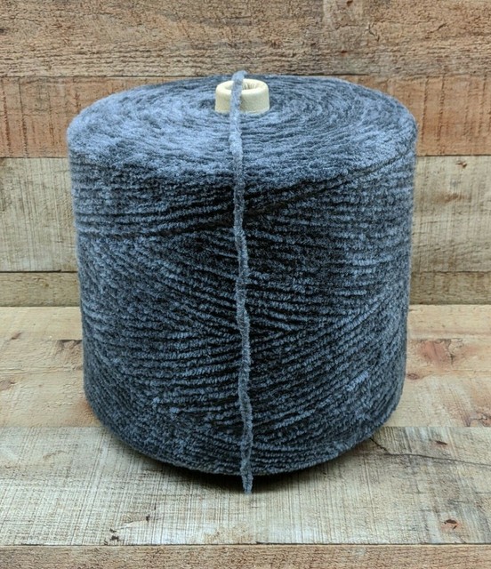 Huge Spool STORM Blue Gray Bulky ACRYLIC POLY Chenille Yarn 9.63 lbs