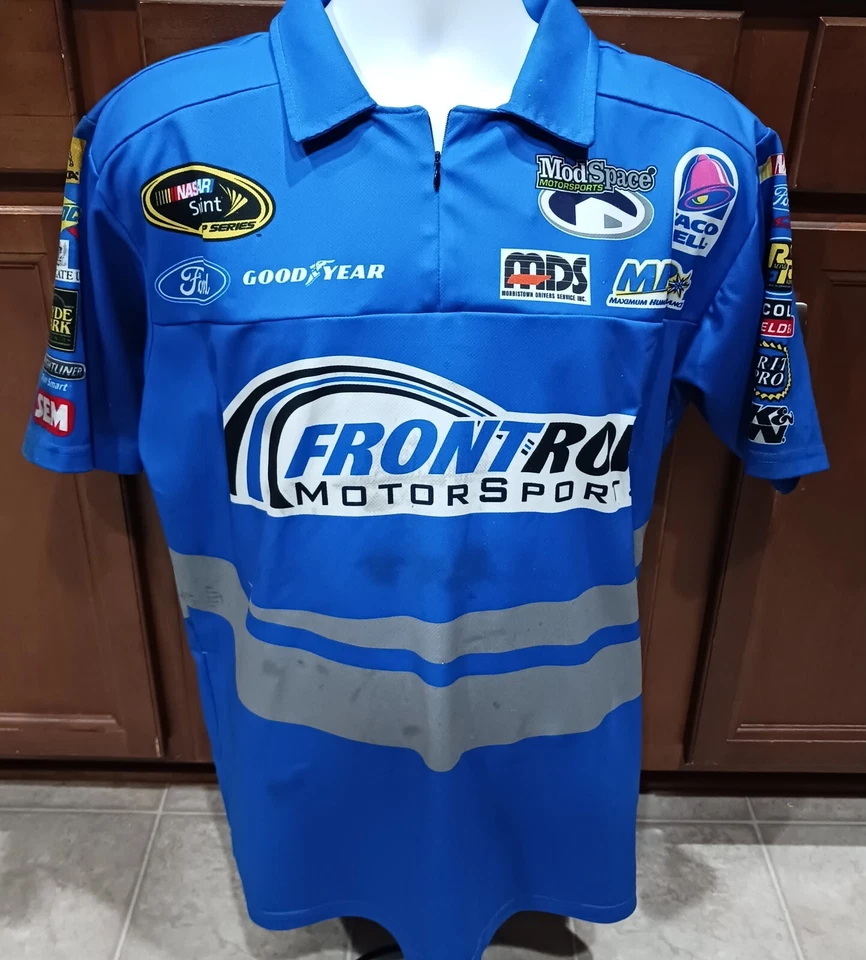 Camisa de equipo usada de carrera grande de deportes de motor de primera fila Taco Bell NASCAR McDowell Ragan Foto 2 de 4
