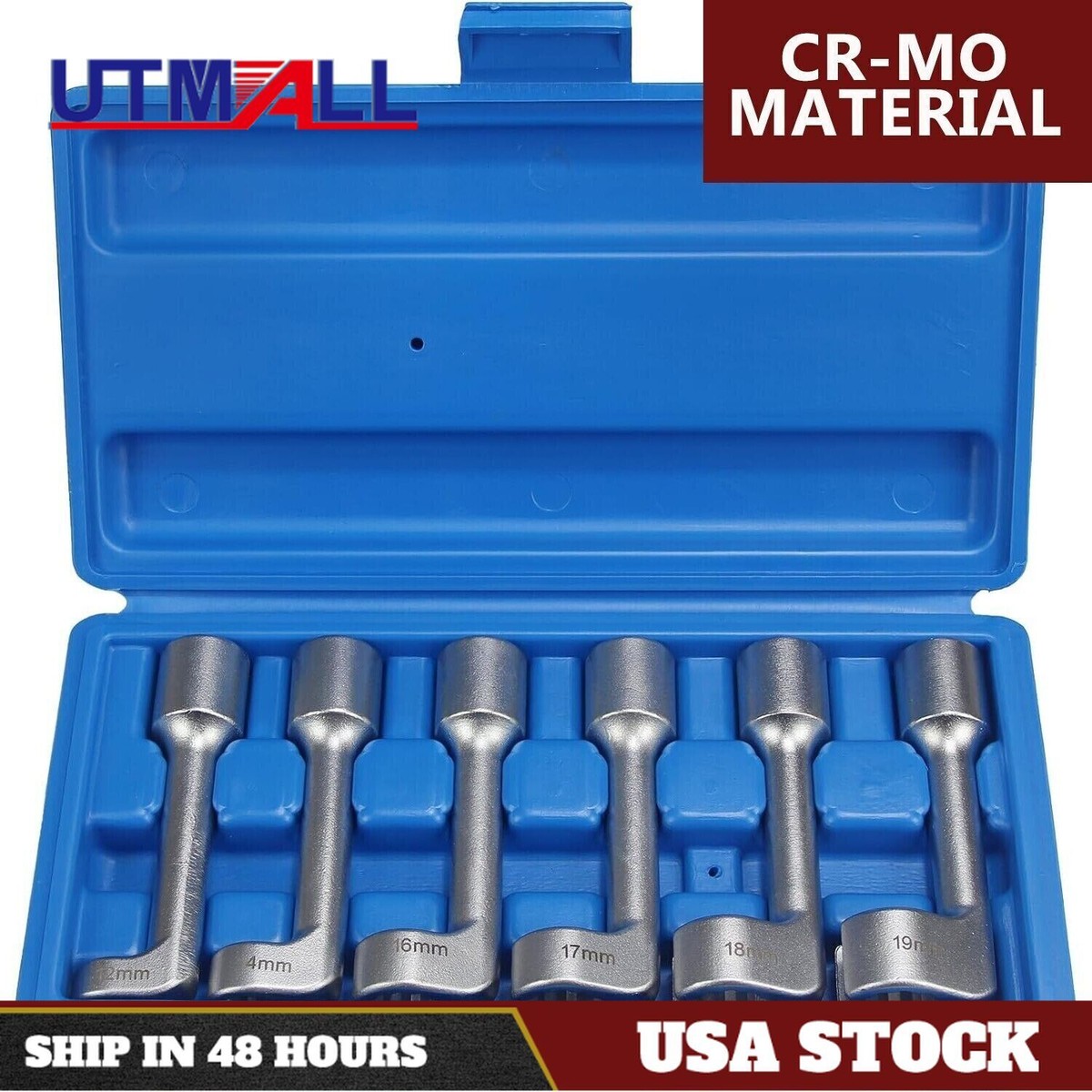 1/2 Socket Set OMT 6pcs Diesel Fuel Injector Line Injection Socket Tool ...
