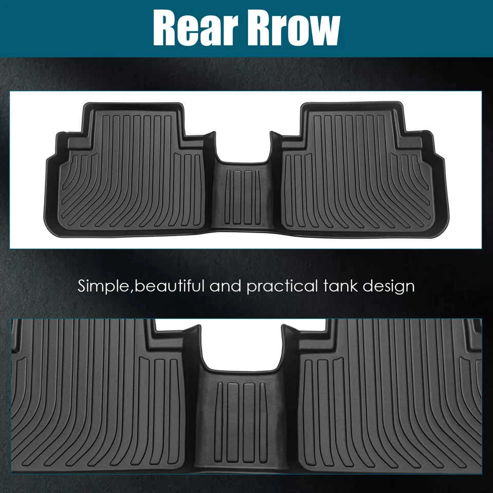 Автомобильные напольные коврики для Subaru Forester 2019-2023 годов выпуска черные всепогодные резиновые TPE - Изображение 4 из 4