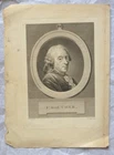 18th century engraving - portrait of François Boucher - Alexandre Roslin - Bosse