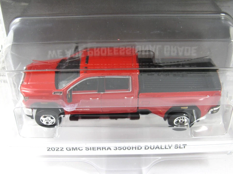 2025 Greenlight Karson Diecast: Red 2022 GMC SIERRA 3500 3500HD Pro Dually 51562 - Image 3 of 4