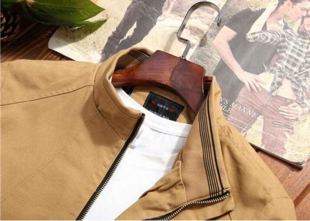 Spring Men's Outwear Jacket Windbreaker Coat Stand Collar Spring Men's Outwear Jacket Windbreaker Coat Stand Collar