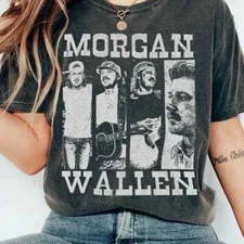 Morgan Wallen Tour 2025 T-Shirt Graphic Design Reprint Vintage Charcoal Unisex