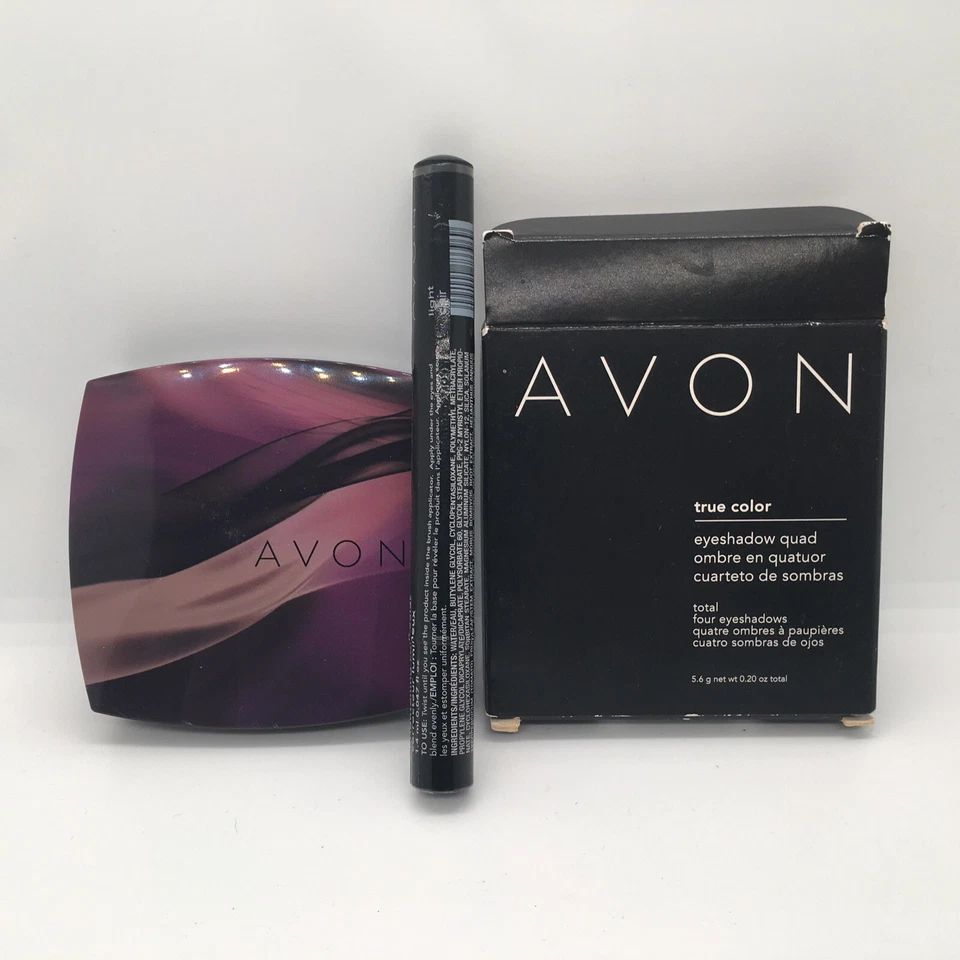 AVON True Color Eyeshadow Quad Q917 MYSTERY + Brightening Concealer- Light Clear - Image 2 of 4