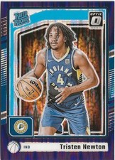 2024-25 Panini Donruss Optic Tristen Newton Purple Prizm SP RC Houston Rockets