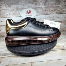 Alexander McQueen Men's Size 44EU/Us 11 Oversized Black Gold Sneaker Shoes 