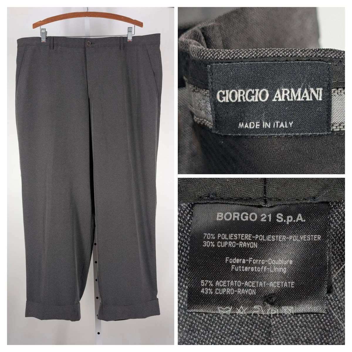 Giorgio Armani Gray Pants for Men for sale | eBay