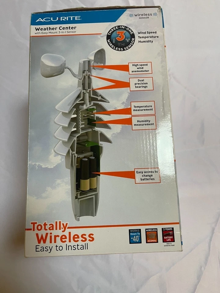 AcuRite Professional Weather Center Wireless With Easy Mount 3-in-1 Sensor - Image 4 of 4
