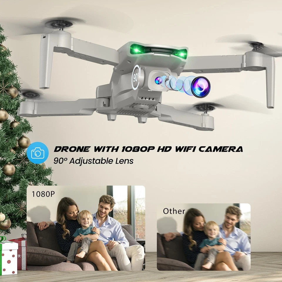 Drone With Camera 1080P for Kids And Adults, RC Quadcopter with Altitude Hold... - Image 2 of 4