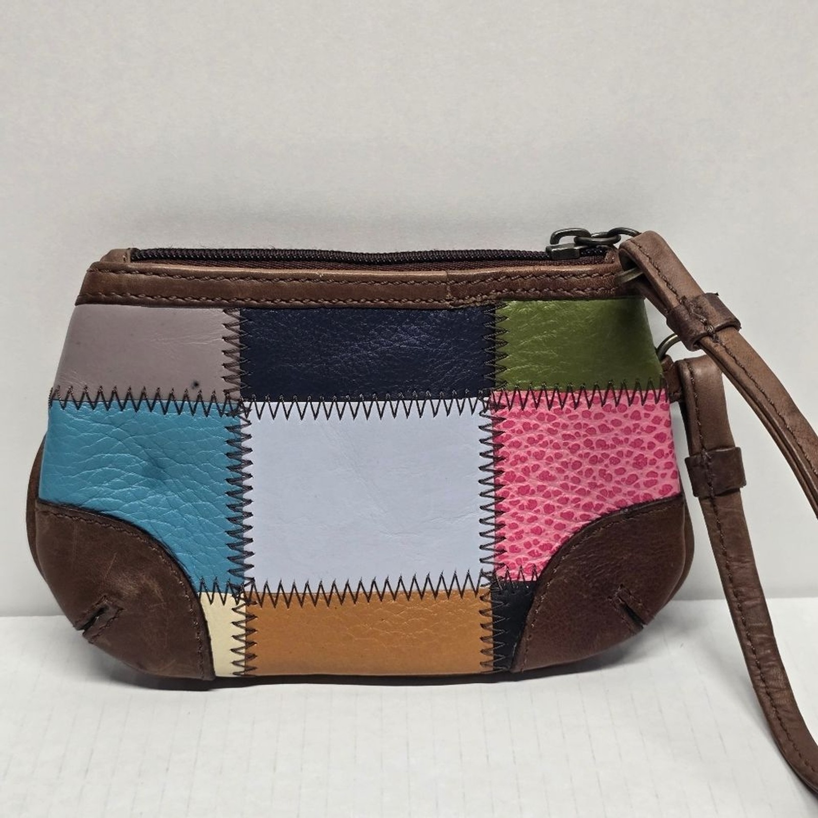 LATICO Patchwork Multicolor Leather Wristlet Boho… - image 2