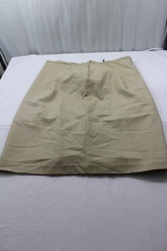 D3809 Markenlos Jupe 50 Beige Unicolore Avec Défauts - Photo 1/1