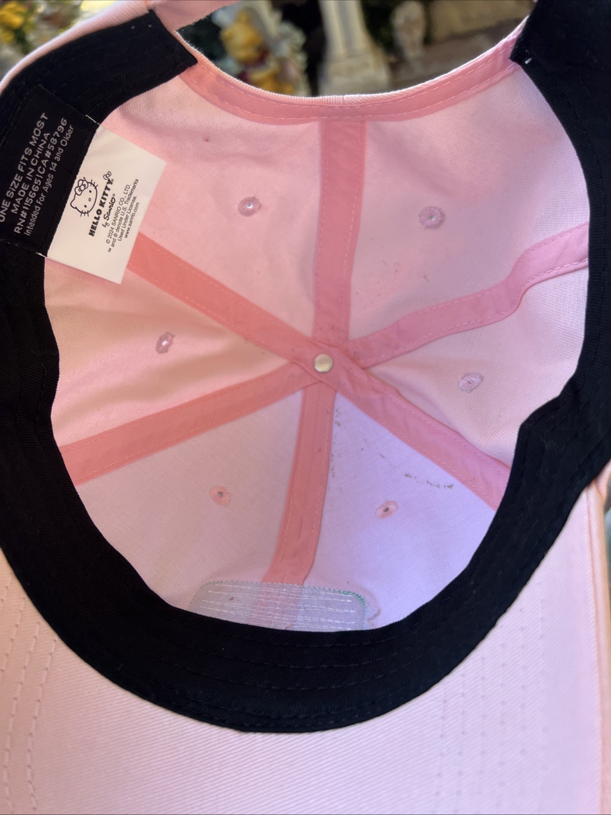 HELLO KITTY Pink Adjustable Baseball Cap - image 7