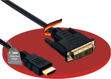 1,5m HDMI auf DVI Highend Kabel FULL HD 1080p Meter PC zu Monitor Beamer Adapter