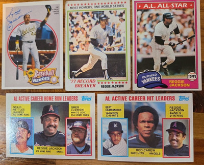 18 Reggie Jackson Auto, Vintage, Inserts