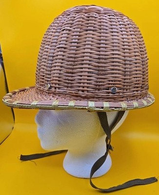 WW2 Japanese IJA Last Ditch Bamboo Tropical Helmet. | eBay
