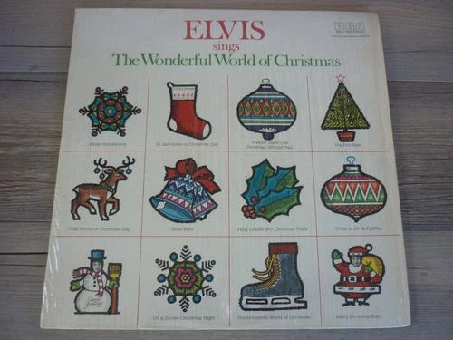 VINTAGE ELVIS SINGS THE WONDERFUL WORLD OF CHRISTMAS LP RECORD ANL1-1936 STEREO