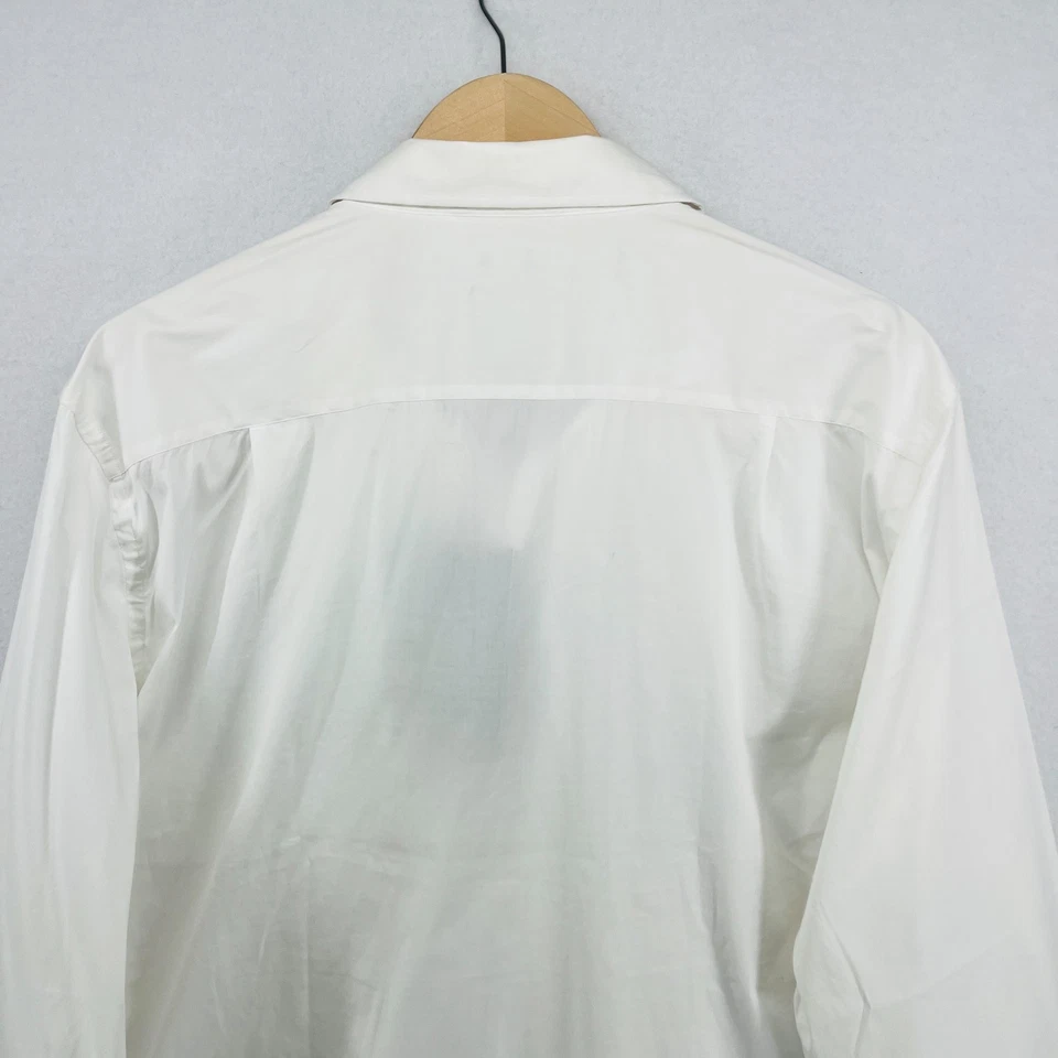 Camisa VICTORINOX Para Hombres 2XL Ejército Suizo Villamont Popelina Elástica Algodón Blanca NUEVA Foto 4 de 4