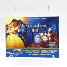 Rare Beauty and the Beast 3D Movie Cardboard Store Counter Display Advertising