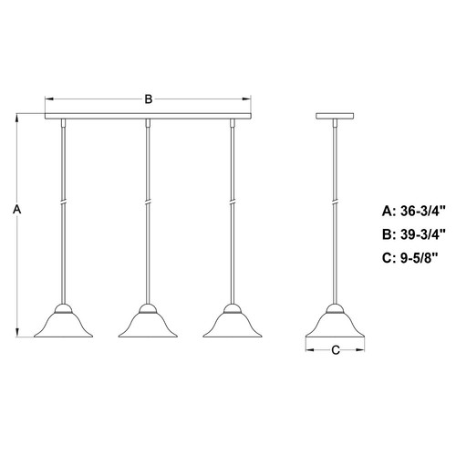 Da Vinci 3-Light Multiple Pendants in Transitional and Linear Style 16.63 - Picture 8 of 12
