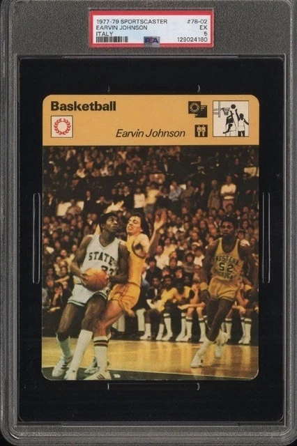 Magic Johnson Sportscaster 1979 Rookie PSA 5 Michigan State Los Angeles Lakers