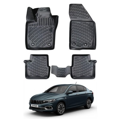 Floor Mats Liner for Fiat Egea 2015-2026 TPE All Weather