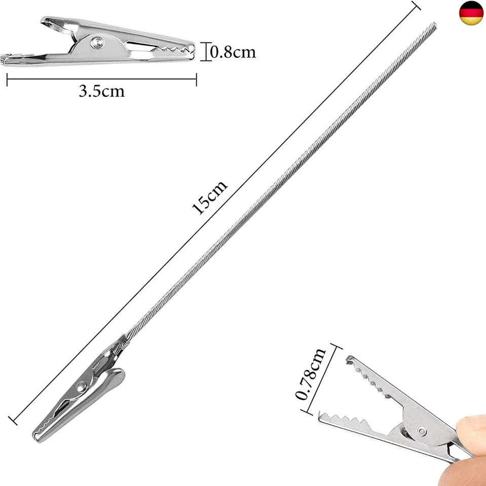 CYH 50 Stück Metalldraht Krokodilklemmen, Karte Hinweis Foto Memo Clip Halter - Bild 2 von 4