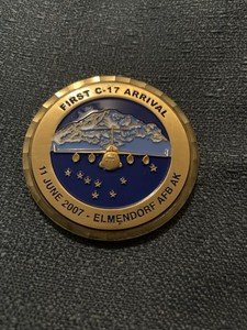 U.S. Air Force Challenge Coin “First C-17 Arrival” 11 June 2007 Elmendorf AFB AK