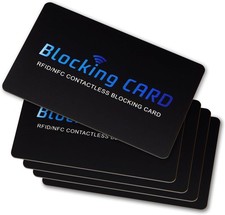 RFID Blocking Card 5 Pack for Wallets, Slim RFID/NFC Blocker - One Card Protec