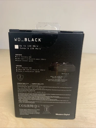 WD_BLACK 4TB P10 Game Drive Portable External Hard Drive HDD-WDBA3A0040BBK-WESN - Picture 3 of 7