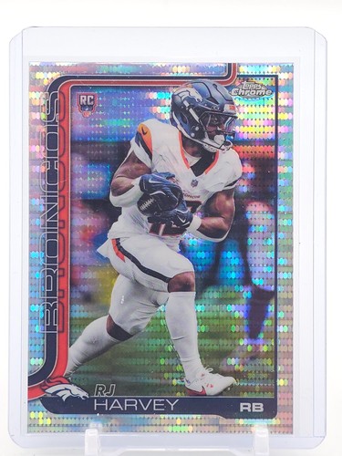 RJ HARVEY 2025 TOPPS CHROME PULSAR REFRACTOR ROOKIE RC #330 BRONCOS Q1022