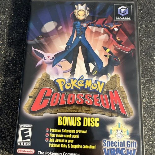2004 Pokemon Colosseum Bonus Disc Nintendo Gamecube Complete w/ Jirachi Insert
