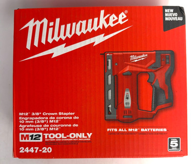[NEW] (2447-20) Milwaukee M12 3/8'' Crown Stapler