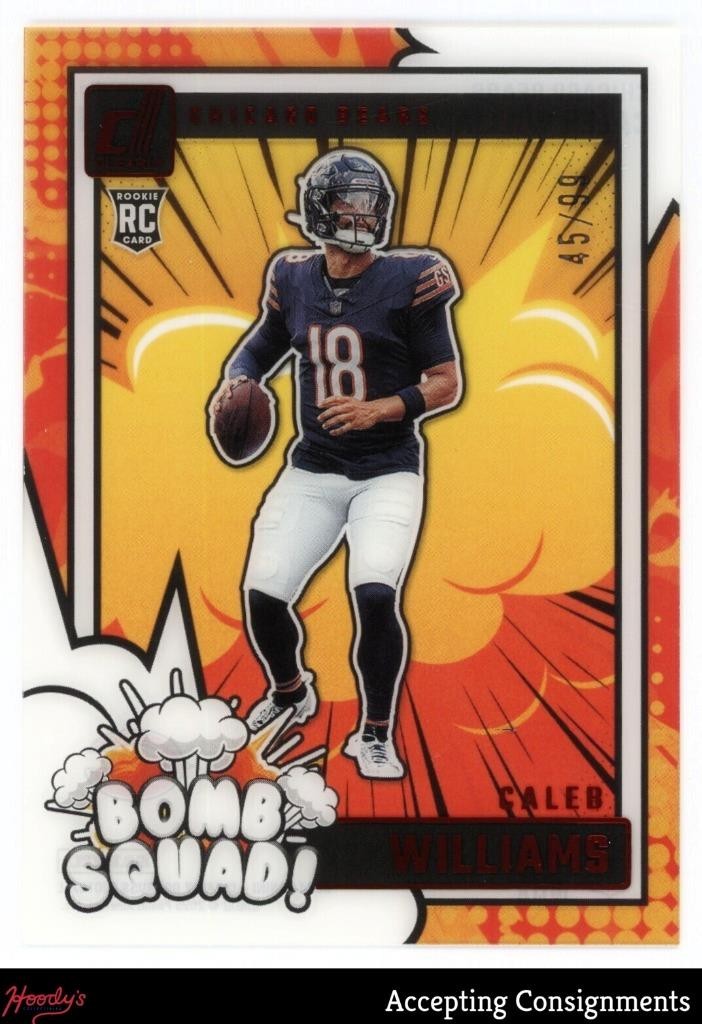 2024 Clearly Donruss Clearly Bomb Squad Red #1 Caleb Williams RC ROOKIE 45/99