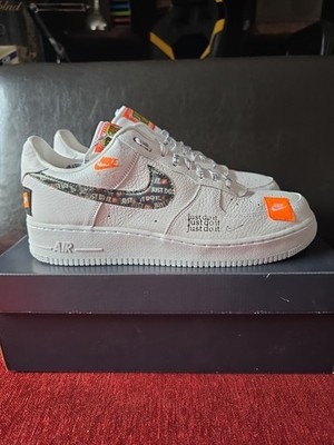 Nike Air Force 1 '07 PRM JDI White/Black Total Orange EUR 46 US 12 *NEU*
