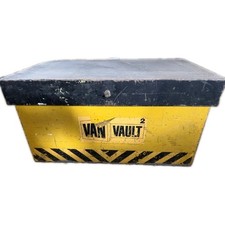 Van Vault 2 Tool Box Lockable Metal Storage Box Yellow & Black